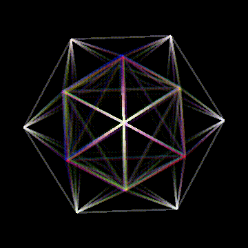 hexelte gamma rotating XW YV, centered on vertex